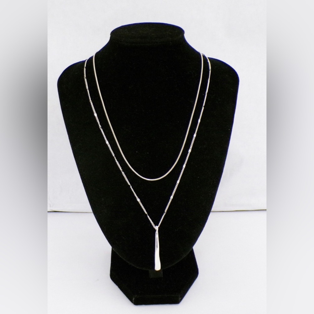 Jenny Bird Silver Tone Multi-Strand Necklace